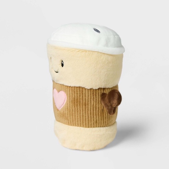 Gigglescape Love You A Latte Coffee Cup Plush Stuffed Animal Valentine’s 6” NWT - Picture 3 of 3